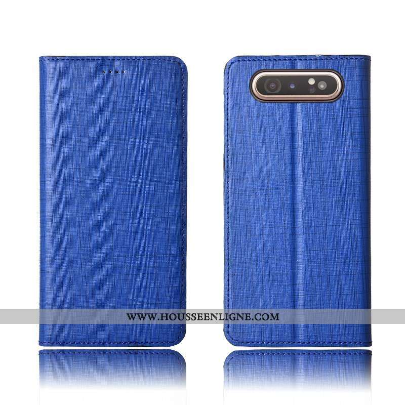 Étui Samsung Galaxy A80 Protection Silicone Incassable Rouge Étoile Téléphone Portable
