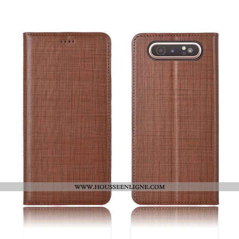 Étui Samsung Galaxy A80 Protection Silicone Incassable Rouge Étoile Téléphone Portable
