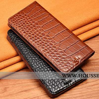 Étui Samsung Galaxy A80 Silicone Protection Marron Cuir Téléphone Portable Étoile Clamshell