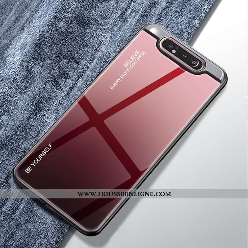 Étui Samsung Galaxy A80 Tendance Protection Petit Téléphone Portable Vert Verre Étoile Verte