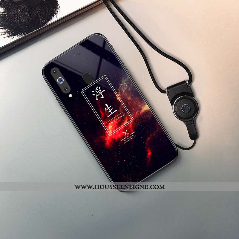 Étui Samsung Galaxy A8s Créatif Fluide Doux Coque Bleu Marin Protection Verre Ciel Étoilé Bleu Foncé