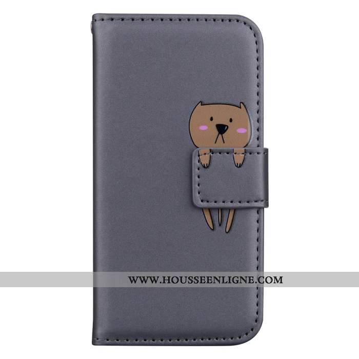 Étui Samsung Galaxy A8s Cuir Protection Coque Incassable Orange Téléphone Portable Dessin Animé