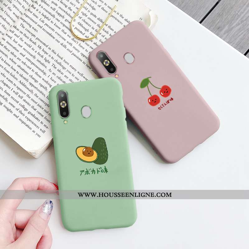 Étui Samsung Galaxy A8s Délavé En Daim Fluide Doux Étoile Coque Incassable Simple Bovins Rose