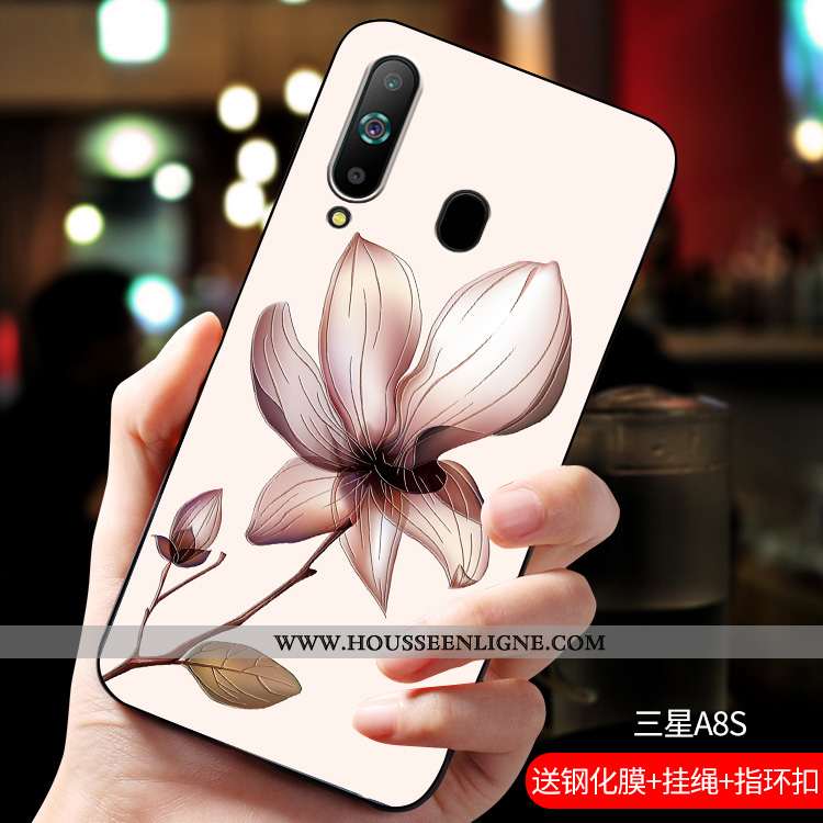 Étui Samsung Galaxy A8s Délavé En Daim Personnalité Silicone Protection Téléphone Portable Personnal
