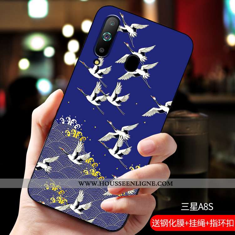 Étui Samsung Galaxy A8s Délavé En Daim Personnalité Silicone Protection Téléphone Portable Personnal