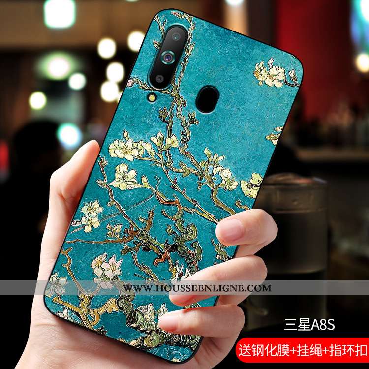 Étui Samsung Galaxy A8s Délavé En Daim Personnalité Silicone Protection Téléphone Portable Personnal
