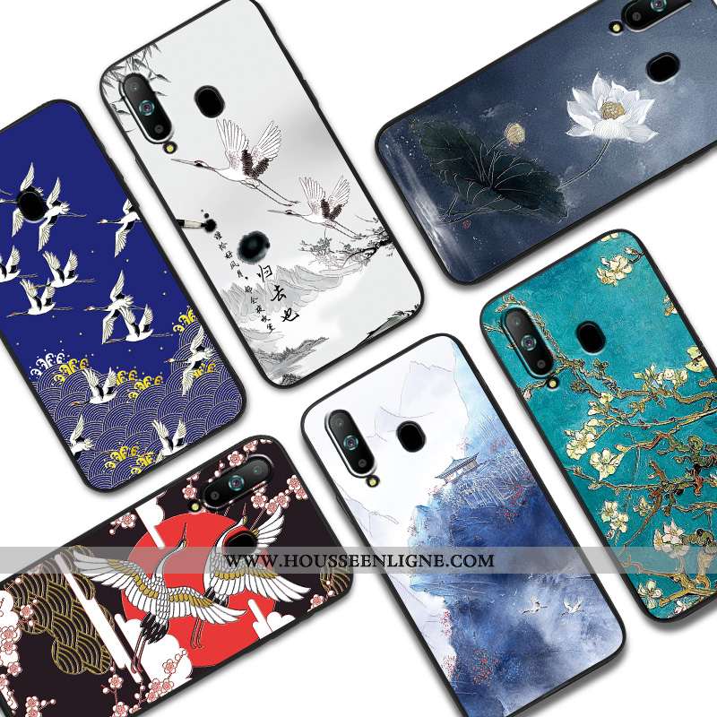 Étui Samsung Galaxy A8s Délavé En Daim Personnalité Silicone Protection Téléphone Portable Personnal