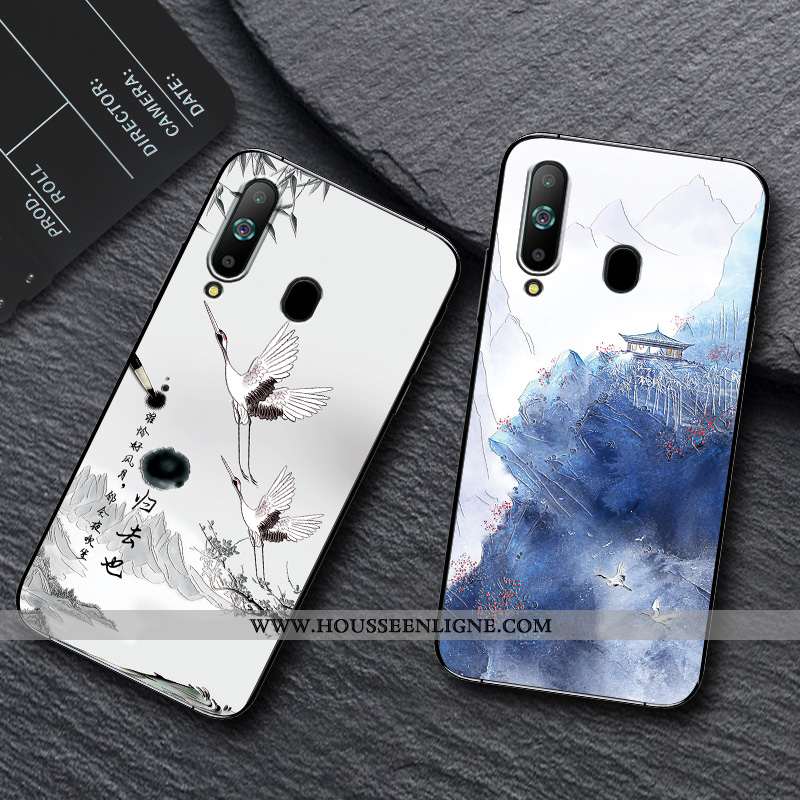 Étui Samsung Galaxy A8s Délavé En Daim Personnalité Silicone Protection Téléphone Portable Personnal