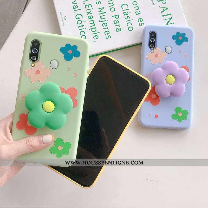 Étui Samsung Galaxy A8s Protection Personnalité Fleur Jaune Support Coque