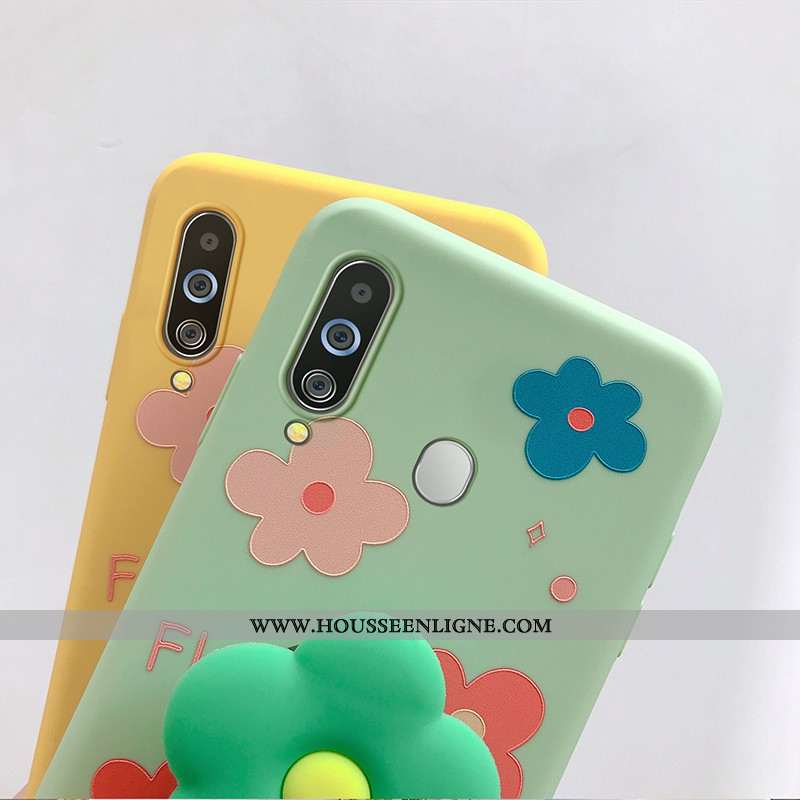 Étui Samsung Galaxy A8s Protection Personnalité Fleur Jaune Support Coque