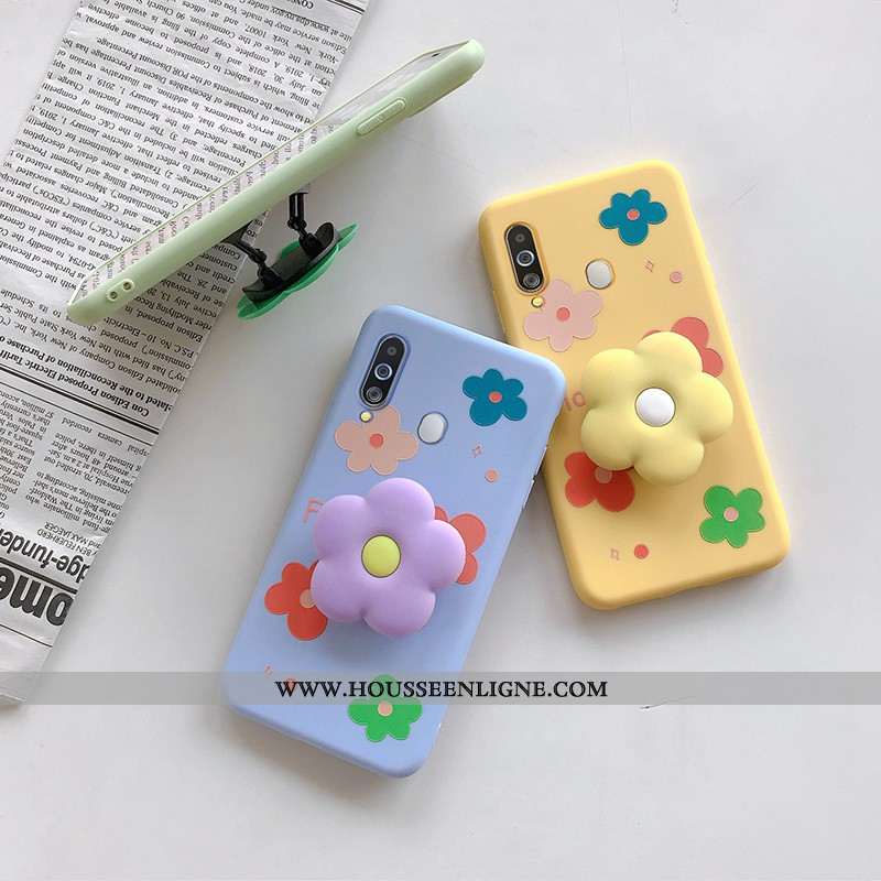Étui Samsung Galaxy A8s Protection Personnalité Fleur Jaune Support Coque