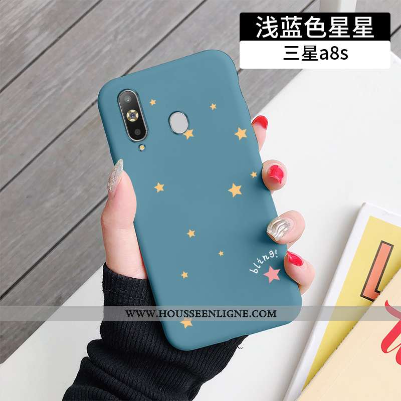 Étui Samsung Galaxy A8s Protection Tendance Étoile Silicone Vert Tout Compris Net Rouge Verte