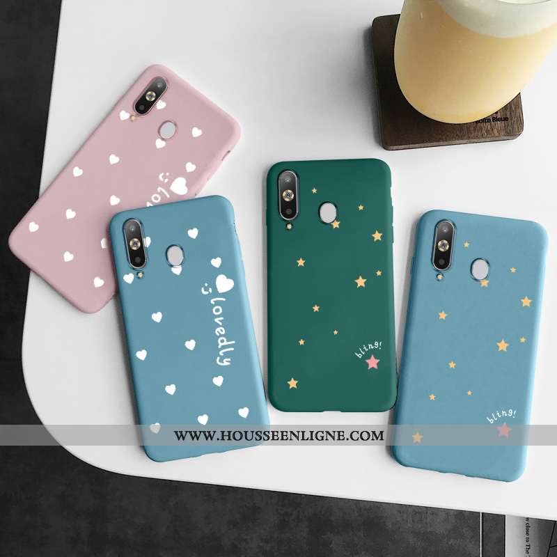 Étui Samsung Galaxy A8s Protection Tendance Étoile Silicone Vert Tout Compris Net Rouge Verte