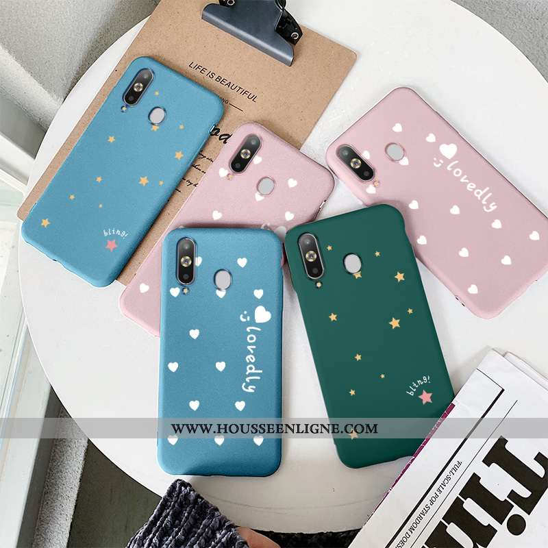 Étui Samsung Galaxy A8s Protection Tendance Étoile Silicone Vert Tout Compris Net Rouge Verte