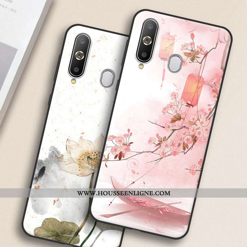 Étui Samsung Galaxy A8s Silicone Personnalité Étoile Tout Compris Frais Coque Fluide Doux Rose