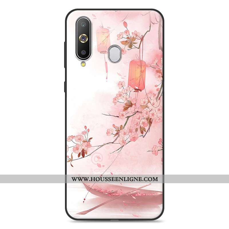 Étui Samsung Galaxy A8s Silicone Personnalité Étoile Tout Compris Frais Coque Fluide Doux Rose