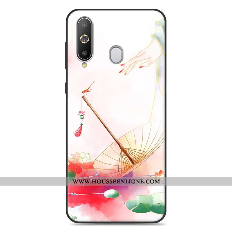 Étui Samsung Galaxy A8s Silicone Personnalité Étoile Tout Compris Frais Coque Fluide Doux Rose