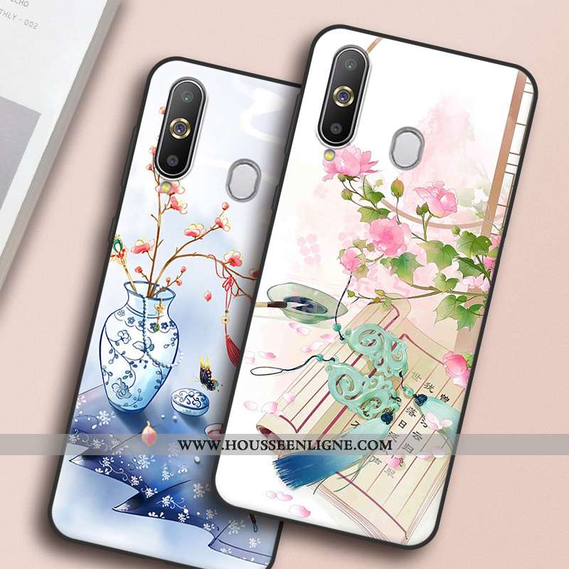 Étui Samsung Galaxy A8s Silicone Personnalité Étoile Tout Compris Frais Coque Fluide Doux Rose