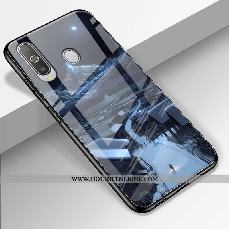 Étui Samsung Galaxy A8s Silicone Protection Ciel Étoilé Étoile Rouge Verre Coque Rose