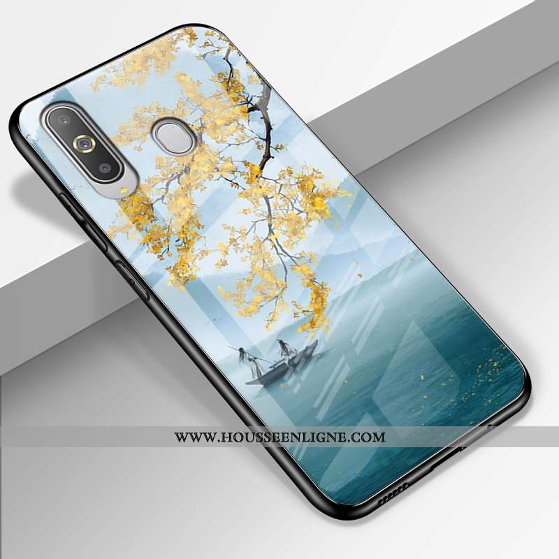 Étui Samsung Galaxy A8s Silicone Protection Ciel Étoilé Étoile Rouge Verre Coque Rose