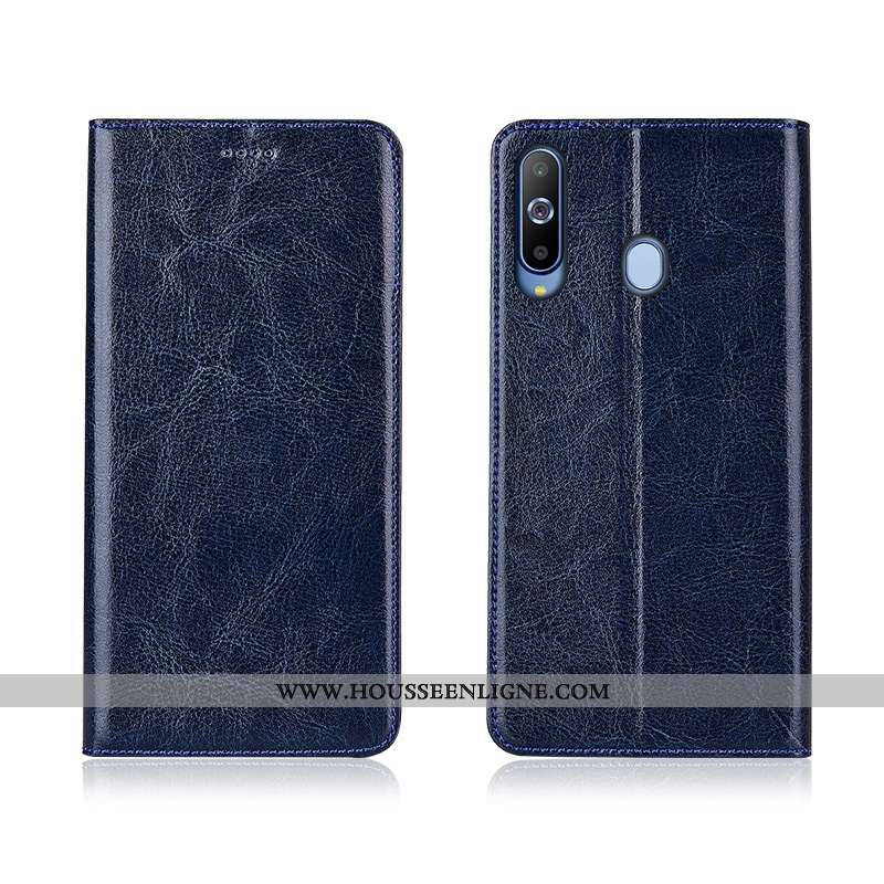 Étui Samsung Galaxy A8s Silicone Protection Coque Cuir Véritable Cuir Nouveau Tout Compris Marron