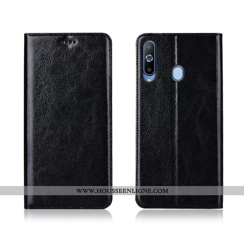 Étui Samsung Galaxy A8s Silicone Protection Coque Cuir Véritable Cuir Nouveau Tout Compris Marron