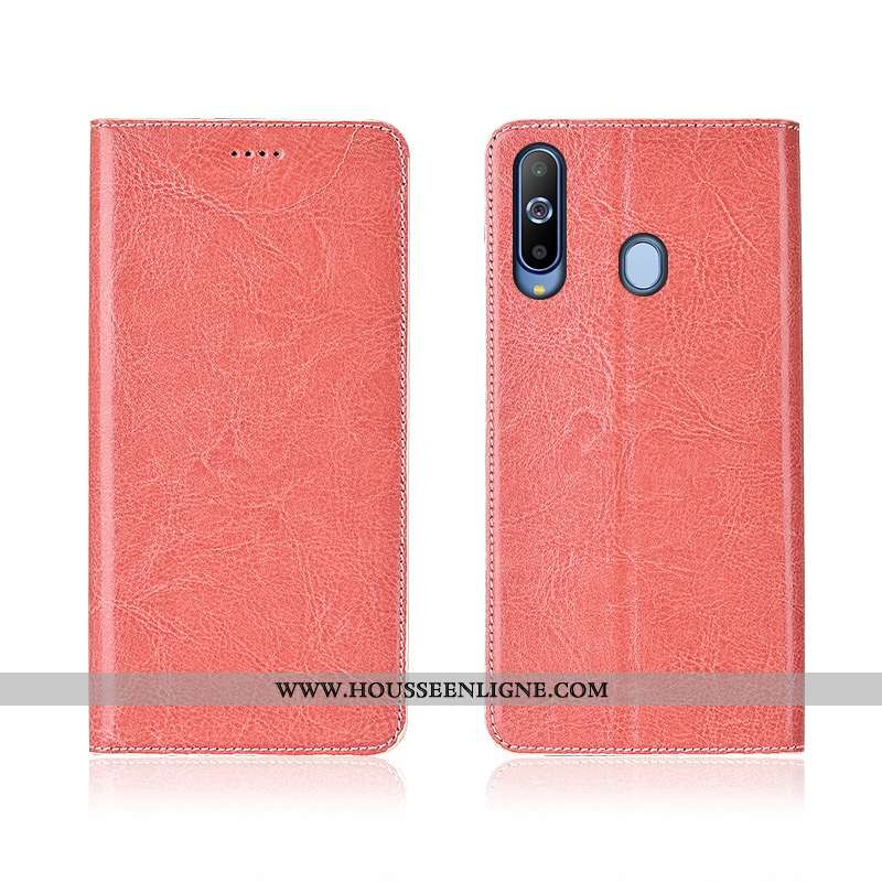 Étui Samsung Galaxy A8s Silicone Protection Coque Cuir Véritable Cuir Nouveau Tout Compris Marron