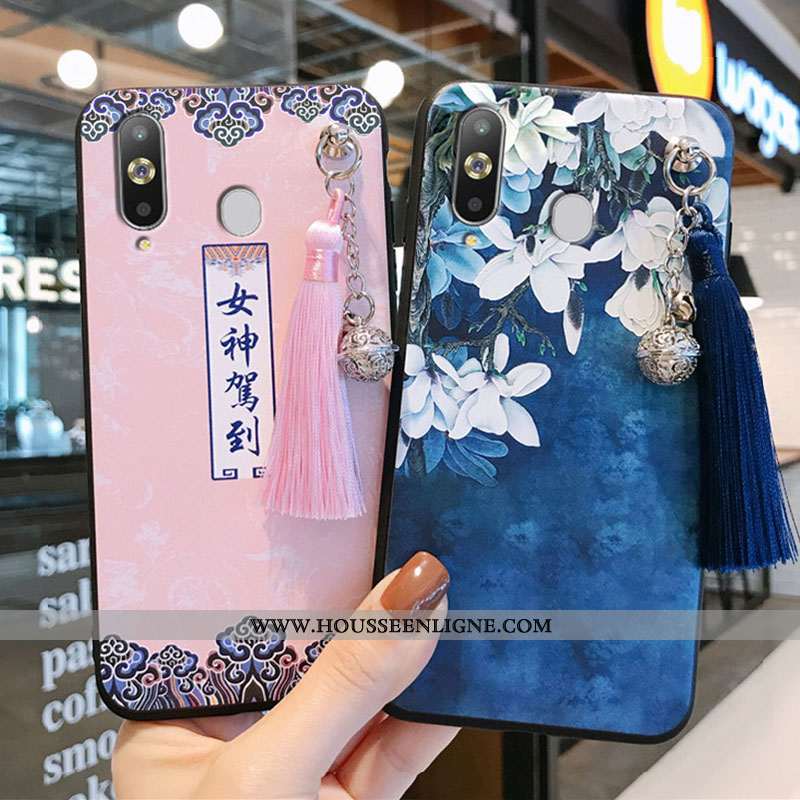 Étui Samsung Galaxy A8s Silicone Protection Net Rouge Vent Étoile À Franges Créatif Rose