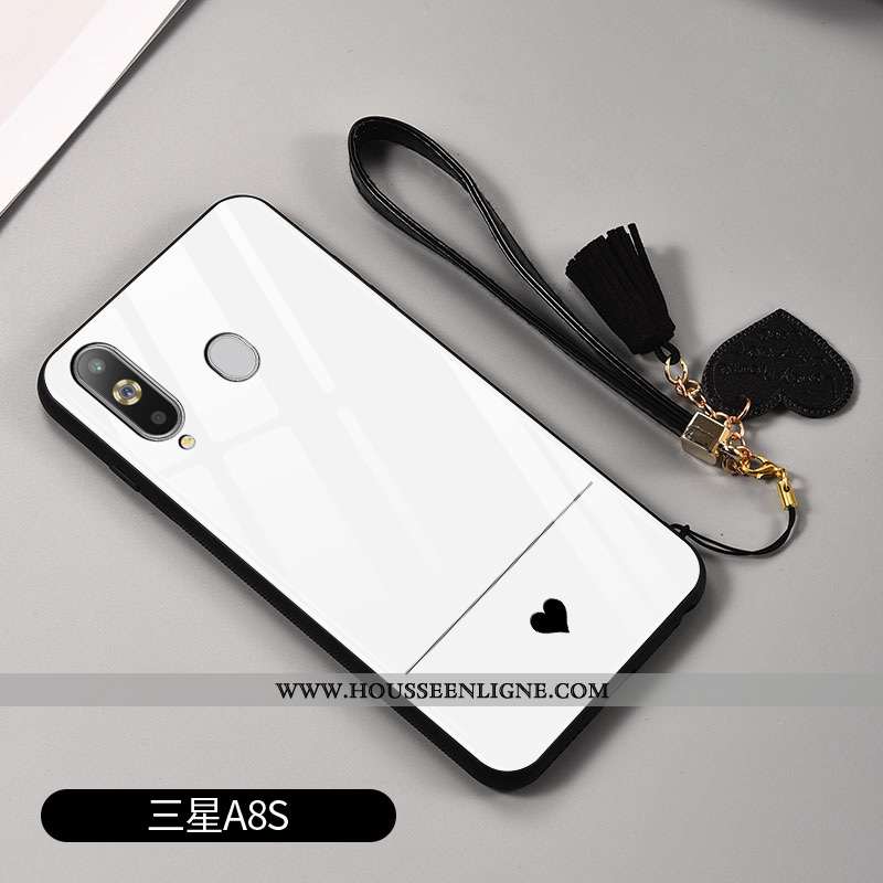Étui Samsung Galaxy A8s Silicone Protection Simple Nouveau Tout Compris Étoile Miroir Noir