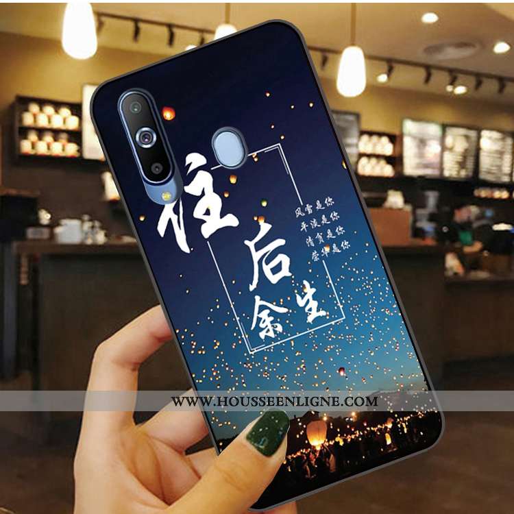 Étui Samsung Galaxy A8s Silicone Protection Étoile Bleu Fluide Doux Téléphone Portable