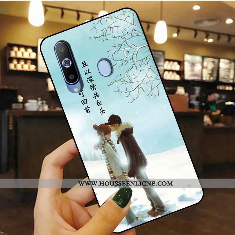 Étui Samsung Galaxy A8s Silicone Protection Étoile Bleu Fluide Doux Téléphone Portable