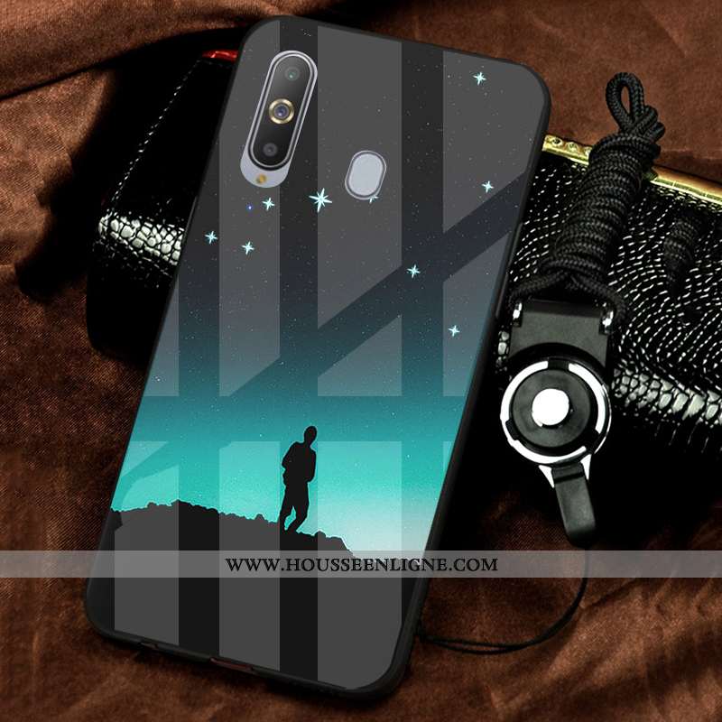 Étui Samsung Galaxy A8s Verre Personnalité Tempérer Incassable Rose Frais Tout Compris