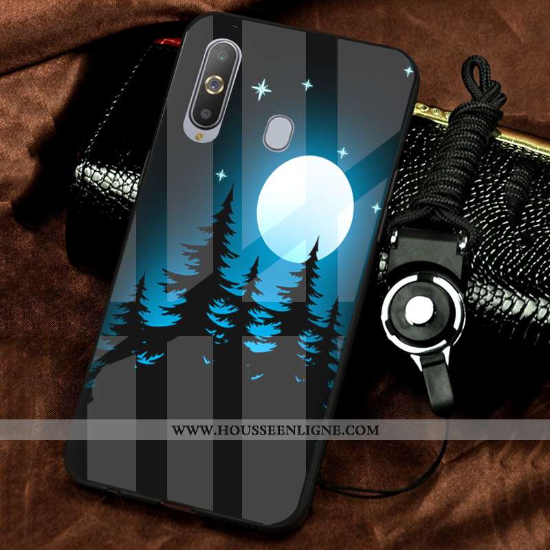 Étui Samsung Galaxy A8s Verre Personnalité Tempérer Incassable Rose Frais Tout Compris