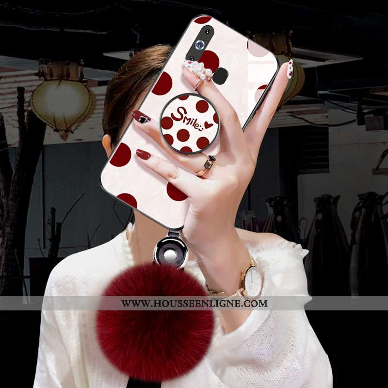 Étui Samsung Galaxy A8s Verre Vintage Point D'onde Téléphone Portable Nouveau Coque Noir