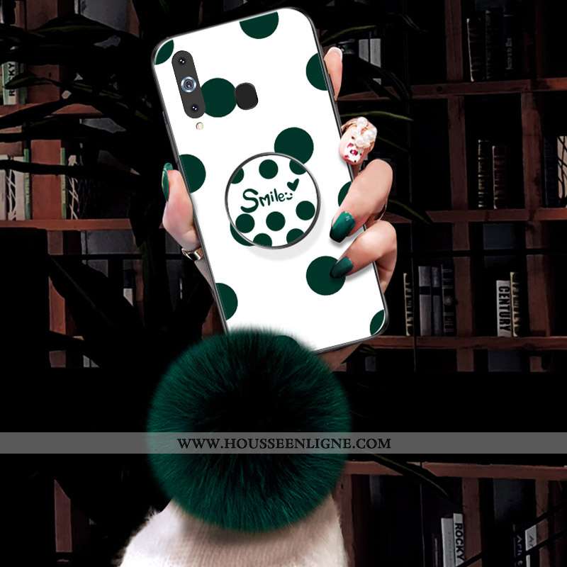 Étui Samsung Galaxy A8s Verre Vintage Point D'onde Téléphone Portable Nouveau Coque Noir