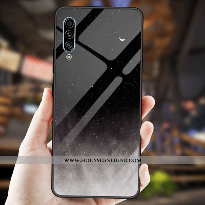 Étui Samsung Galaxy A90 5g Créatif Fluide Doux Mode Protection Couleur Unie Étoile Bleu