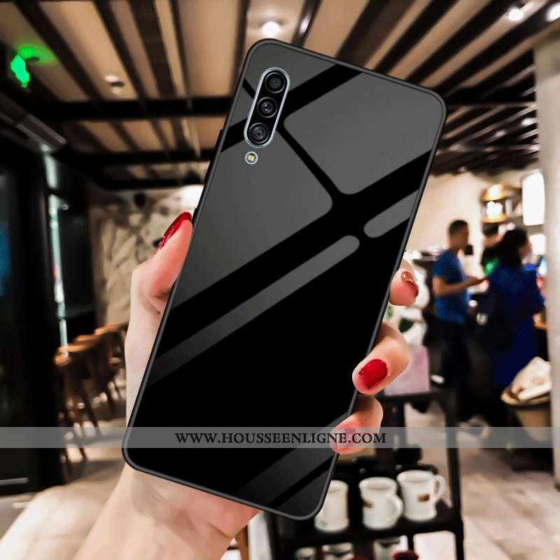 Étui Samsung Galaxy A90 5g Créatif Fluide Doux Mode Protection Couleur Unie Étoile Bleu