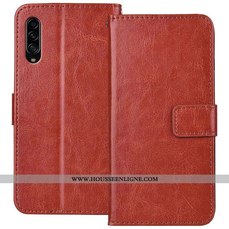 Étui Samsung Galaxy A90 5g Cuir Fluide Doux Noir Protection Clamshell Incassable Coque