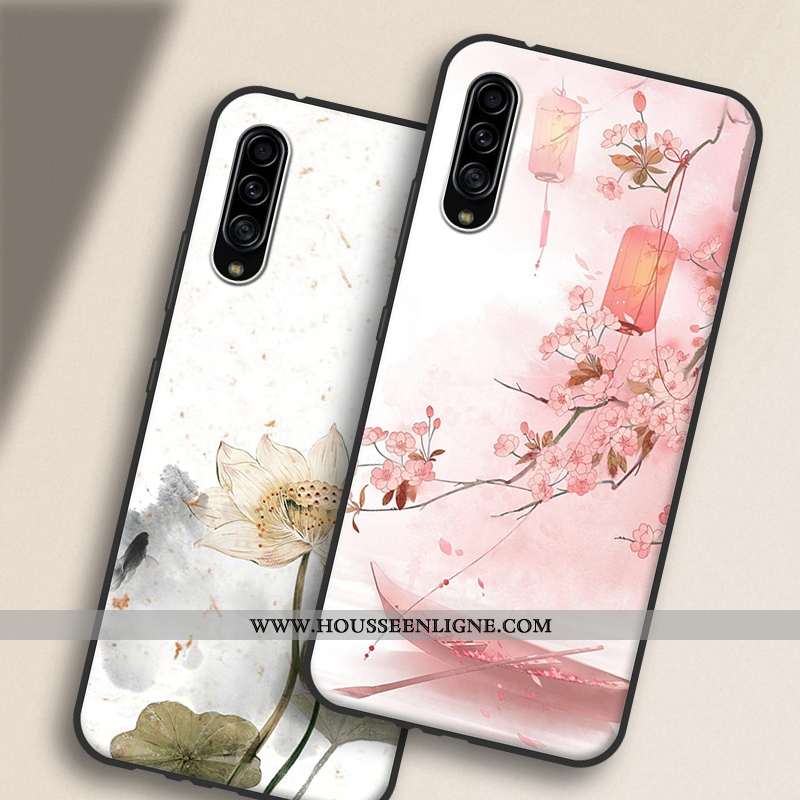 Étui Samsung Galaxy A90 5g Silicone Protection Coque Rose Étoile Style Chinois Personnalité