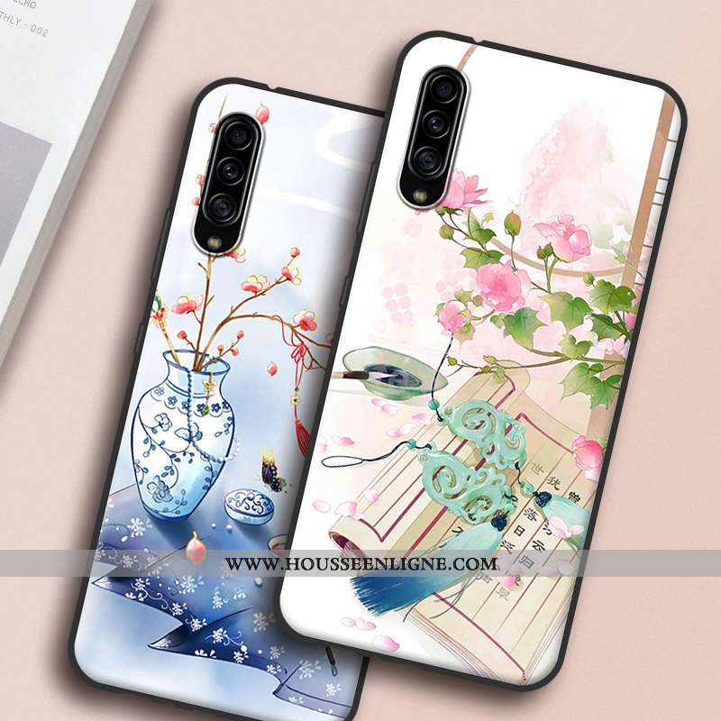 Étui Samsung Galaxy A90 5g Silicone Protection Coque Rose Étoile Style Chinois Personnalité
