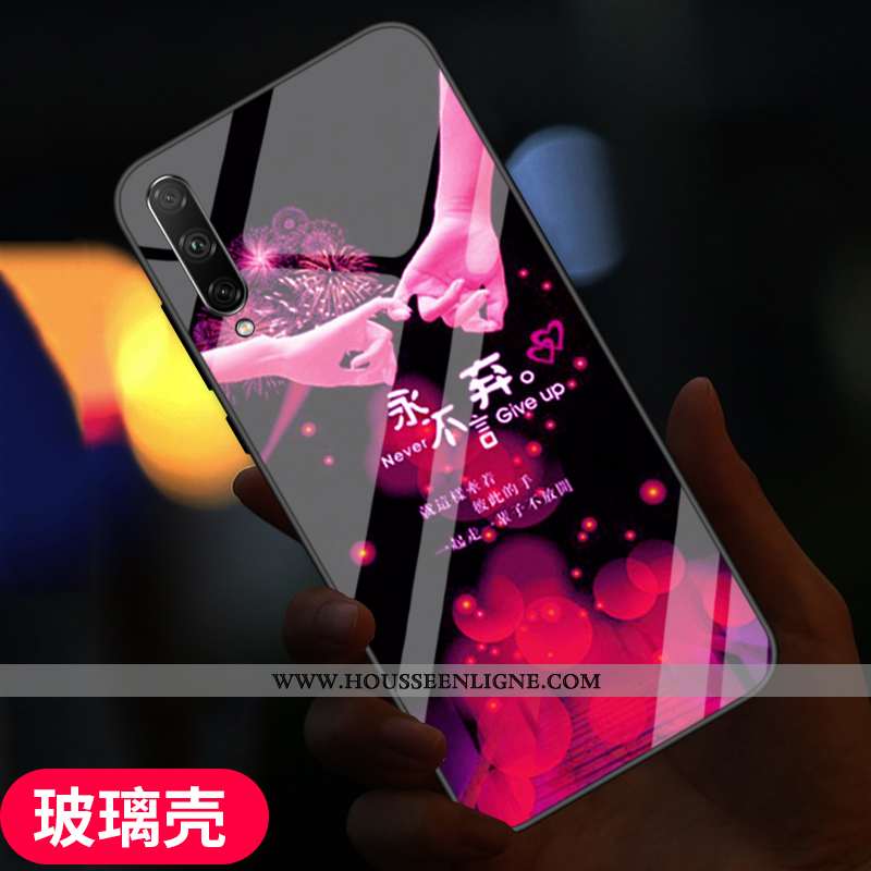 Étui Samsung Galaxy A90 5g Verre Charmant Coque Silicone Rose Protection Tendance