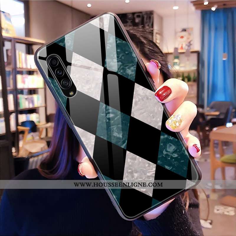 Étui Samsung Galaxy A90 5g Verre Dessin Animé Incassable Modèle Or Net Rouge Téléphone Portable Rose