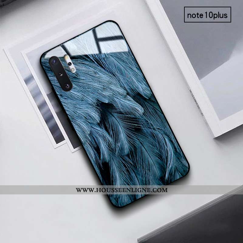 Étui Samsung Galaxy Note 10+ Créatif Verre Personnalité Étoile Coque Noir Difficile