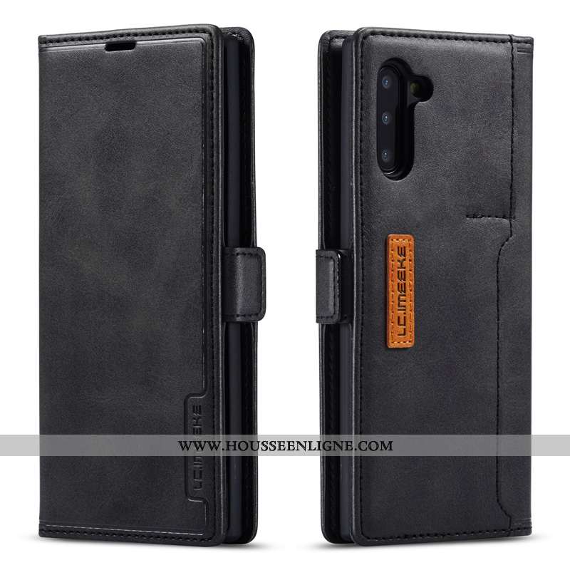 Étui Samsung Galaxy Note 10 Cuir Véritable Coque Téléphone Portable Étoile Tout Compris Luxe Marron