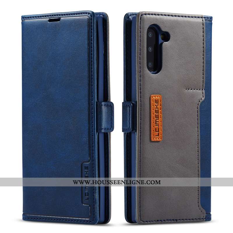 Étui Samsung Galaxy Note 10 Cuir Véritable Coque Téléphone Portable Étoile Tout Compris Luxe Marron