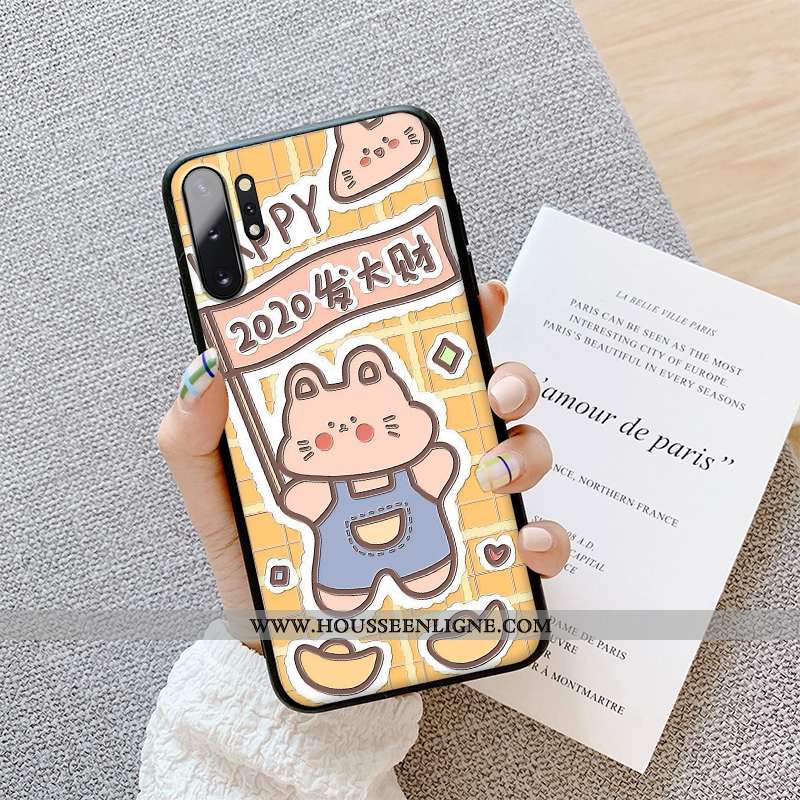 Étui Samsung Galaxy Note 10+ Dessin Animé Charmant Téléphone Portable Bleu Légère Coque
