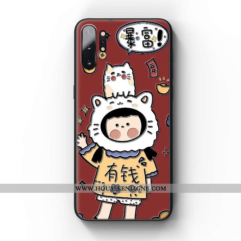 Étui Samsung Galaxy Note 10+ Dessin Animé Charmant Téléphone Portable Bleu Légère Coque