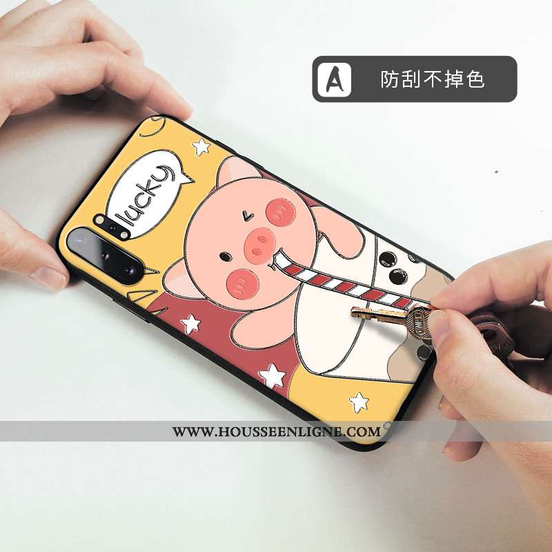 Étui Samsung Galaxy Note 10+ Dessin Animé Charmant Téléphone Portable Bleu Légère Coque