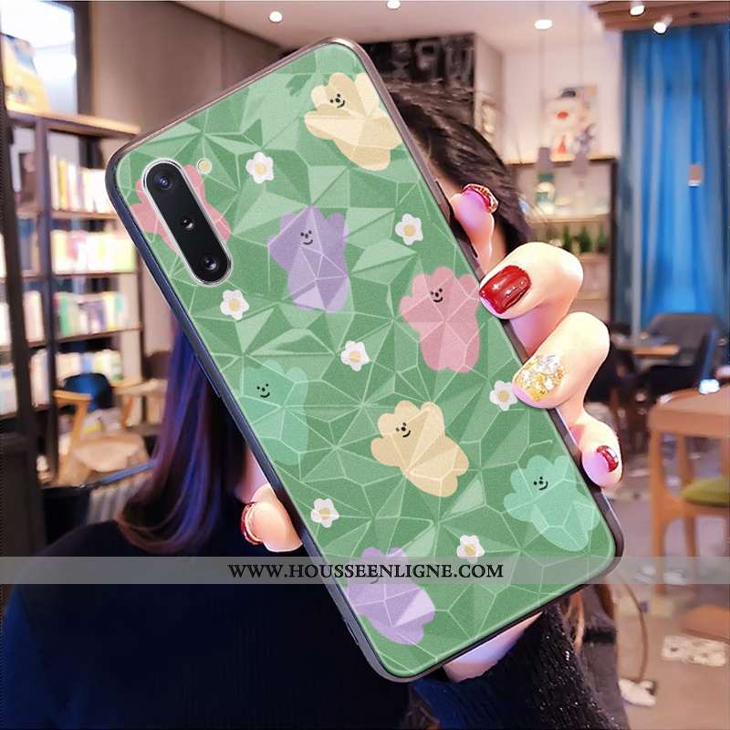Étui Samsung Galaxy Note 10 Dessin Animé Coque Petit Frais Losange Tout Compris Orange