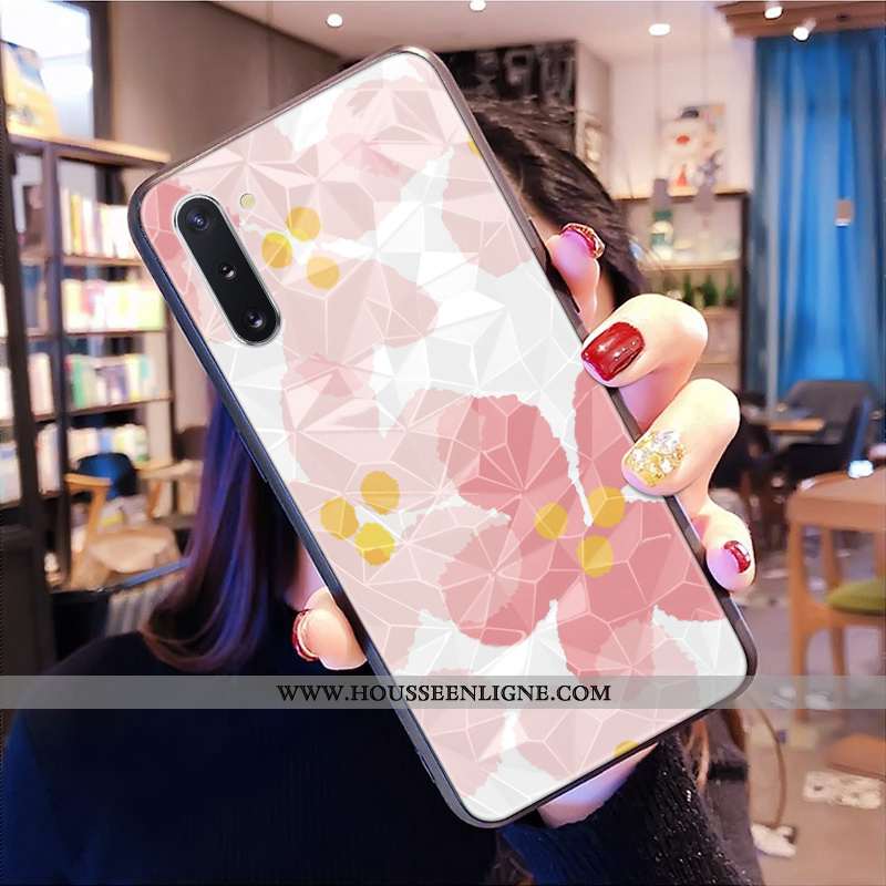 Étui Samsung Galaxy Note 10 Dessin Animé Coque Petit Frais Losange Tout Compris Orange